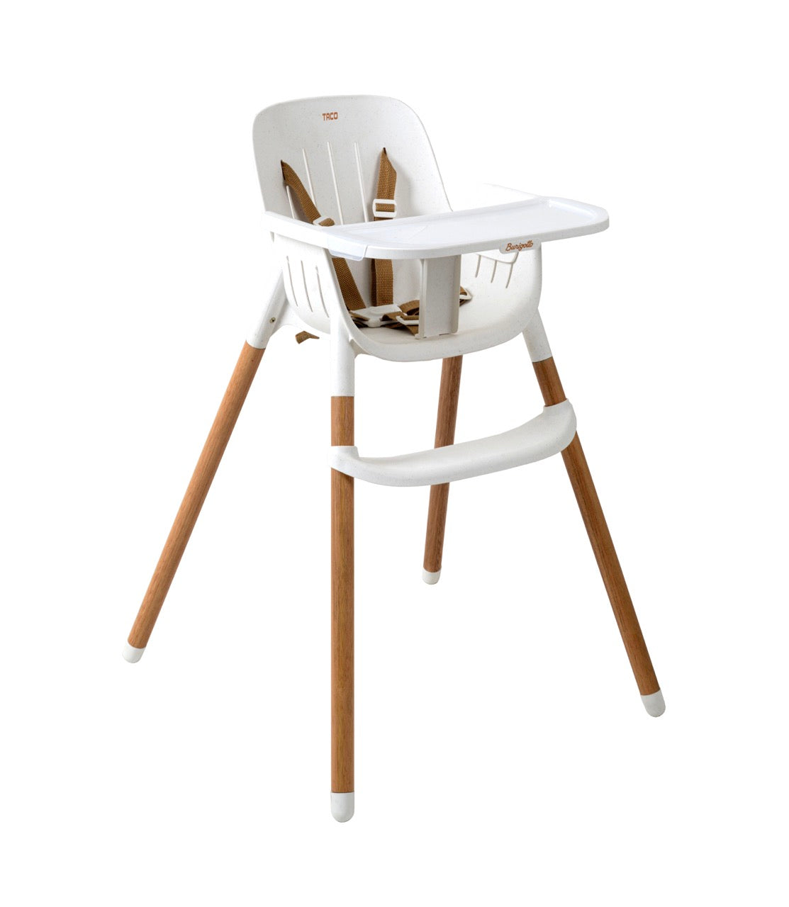 Burigotto Taco – Silla de comer con diseño moderno y patas de madera