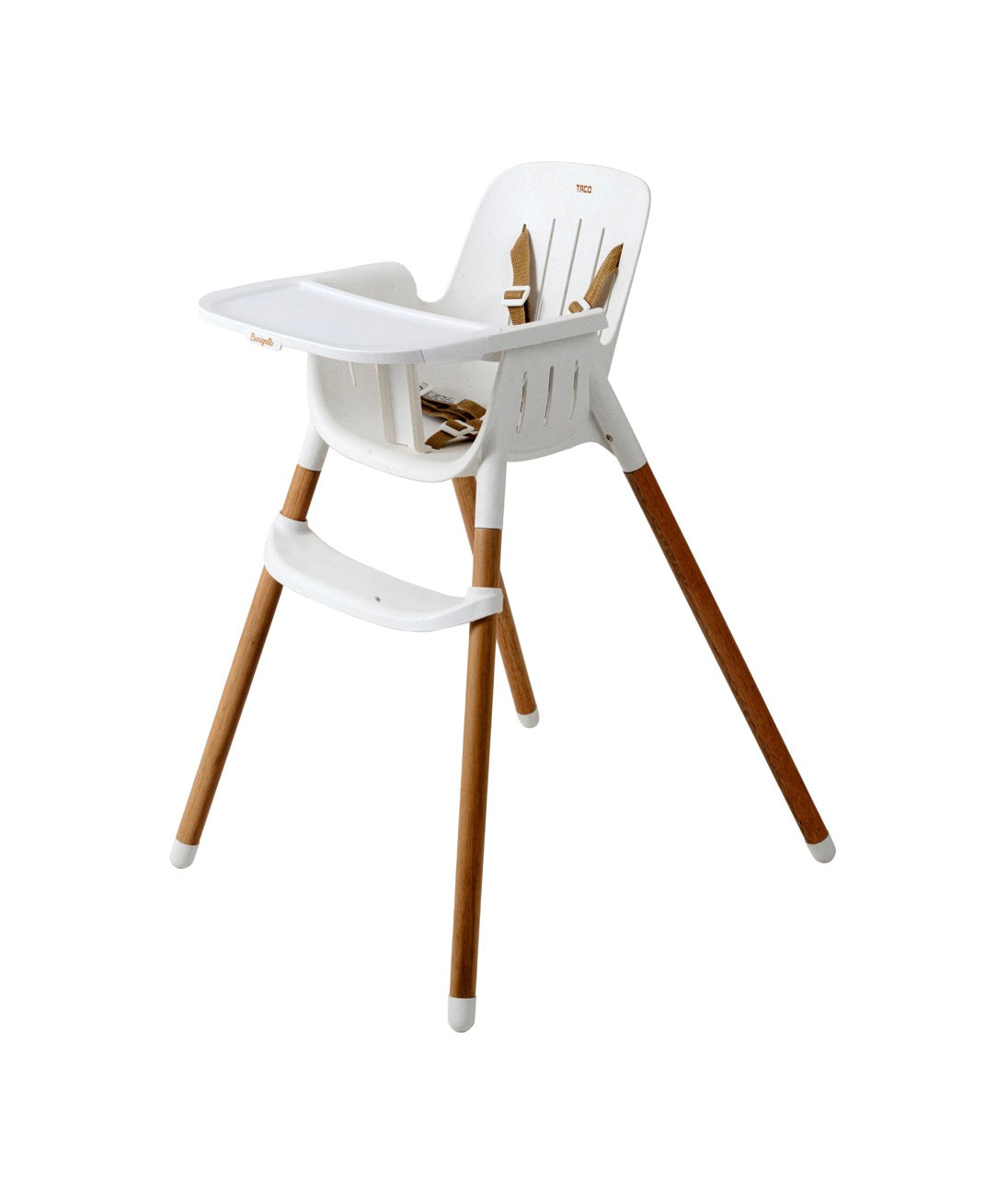 Burigotto Taco – Silla de comer con diseño moderno y patas de madera